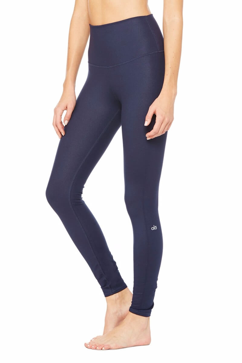 SEA YOGI High Waist Airbrush legging in Rich Navy by Alo, Yoga Shop in Palma de Mallorca, Side