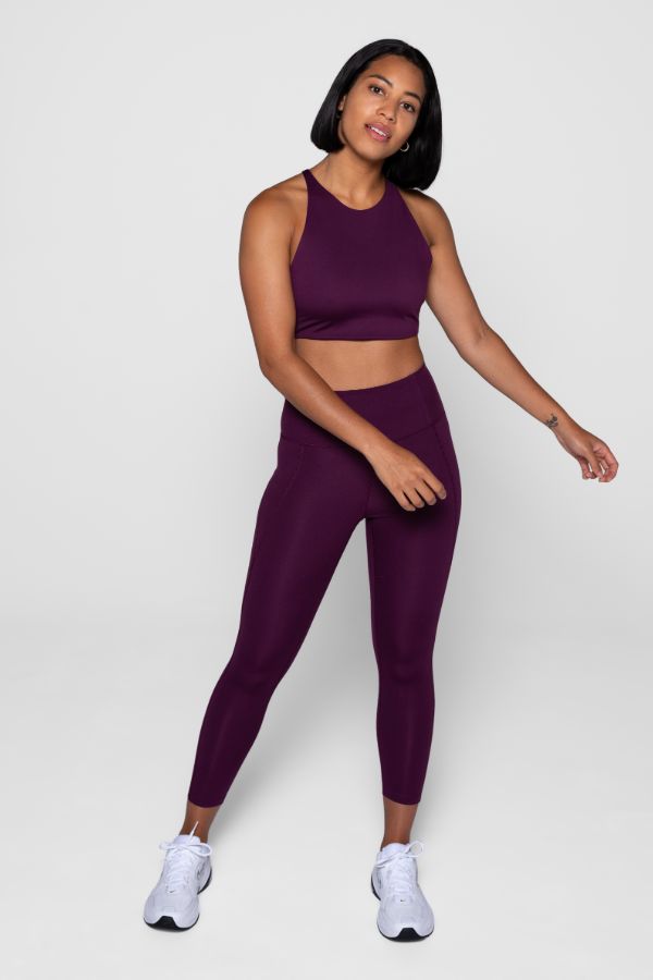 GIRLFRIEND COLLECTIVE // COMPRESSIVE HIGH RISE LEGGING - PLUM