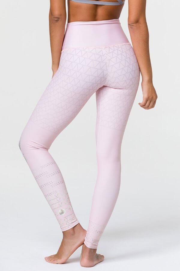 SEA YOGI // Onzie High rise graphic legging Las lunas blush, back