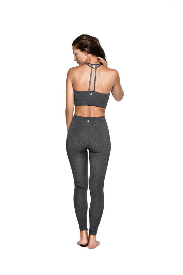 SEA YOGI // Run & Relax Bandha Bamboo Tights en gris, detras
