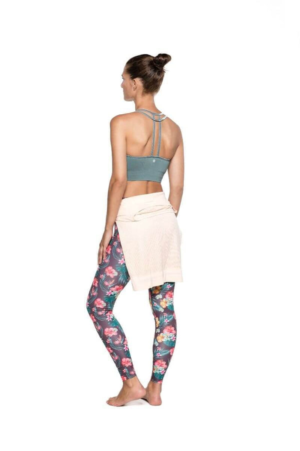 SEA YOGI // Run & Relax Bamboo T-String bra in Lead, back