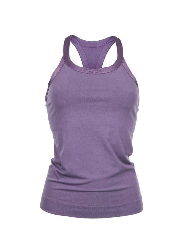 SEA YOGI // Run & Relax Wide Strap Open Back in Light Shadow Purple, front