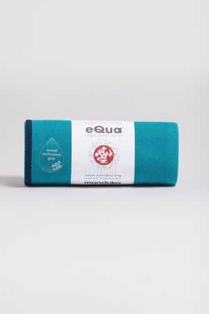 SEA YOGI // eQua Hand Towel in Harbour by Manduka, Sea Yogi web store, rolled