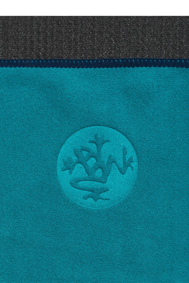 SEA YOGI // eQua Hand Towel in Harbour by Manduka, Sea Yogi web store, close up