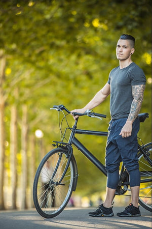 SEA YOGI // Cobra Bamboo Yoga tshirt for Men in Solid Grey by Ohmme, Online Yoga Shop, lifestyle