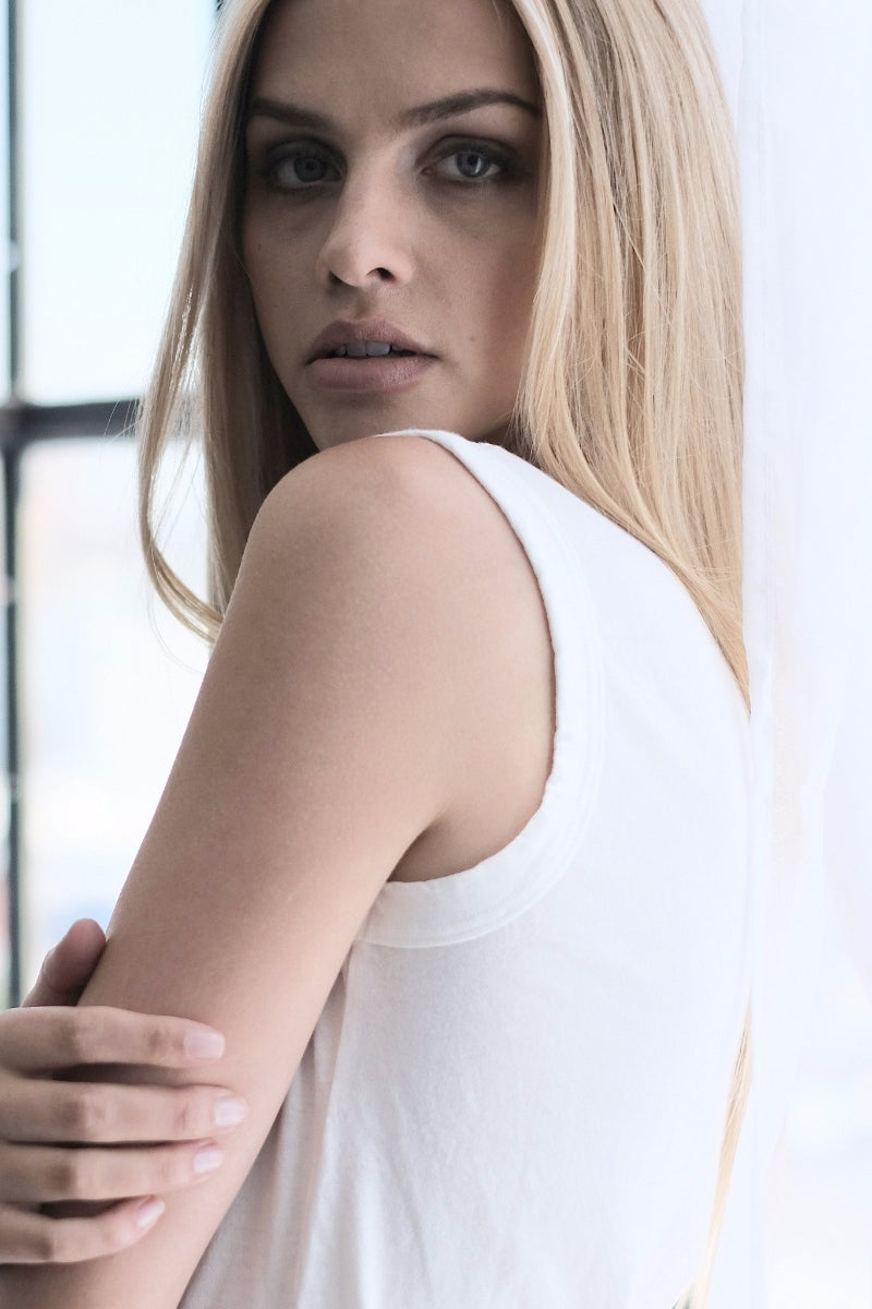 SEA YOGI // Venice Tank Top in White, Online Yoga Shop, back