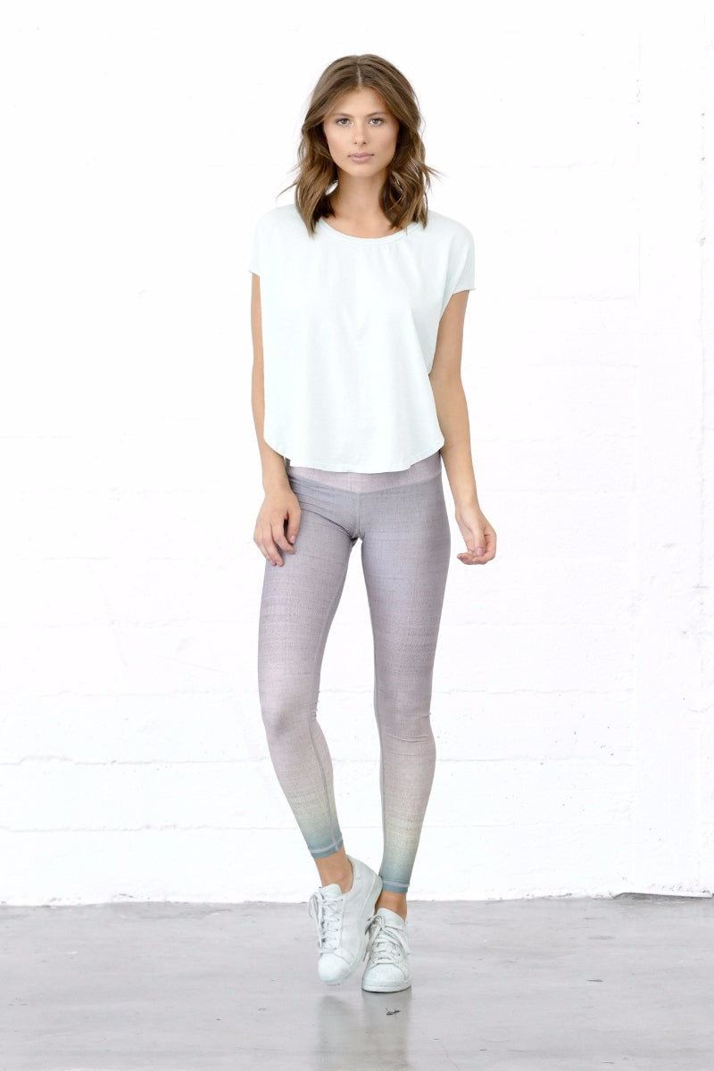SEA YOGI // Sunrise dip dye barefoot legging by Niyama Sol, Online Yoga Shop, Front