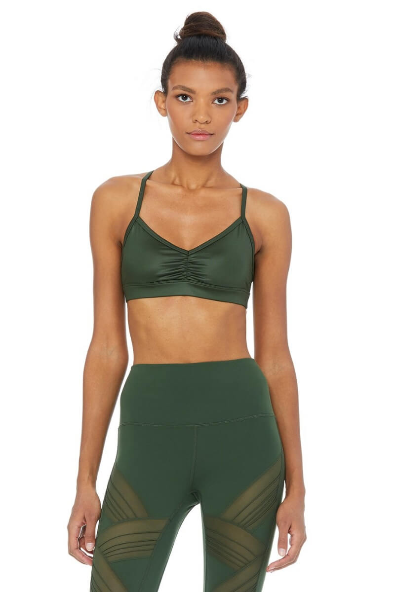 ALO YOGA // SUNNY STRAPPY BRA - HUNTER