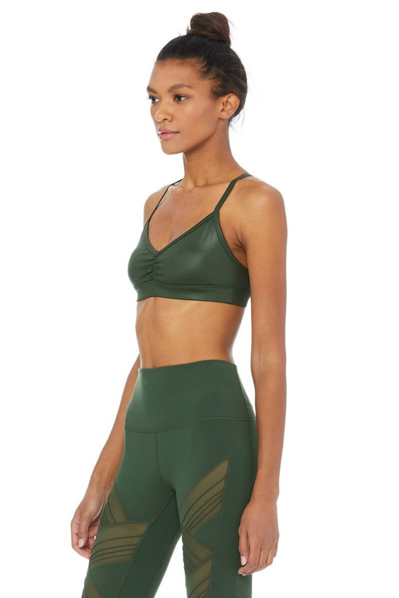 ALO YOGA // SUNNY STRAPPY BRA - HUNTER