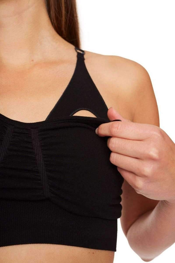 RUN & RELAX // BAMBOO MATERNITY BRA - BEAUTIFUL BLACK