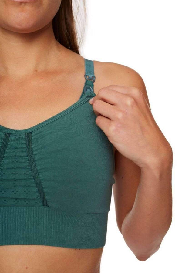 RUN & RELAX // BAMBOO MATERNITY BRA - MUTED GREEN