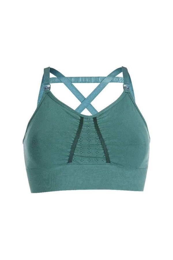 RUN & RELAX // BAMBOO MATERNITY BRA - MUTED GREEN