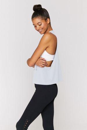 SPIRITUAL GANGSTER  // GOOD VIBES ACTIVE FLOW TOP - SKY