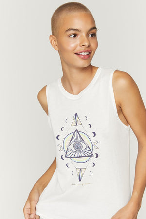 SPIRITUAL GANGSTER  // SEEING EYE MUSCLE TANK - STONE