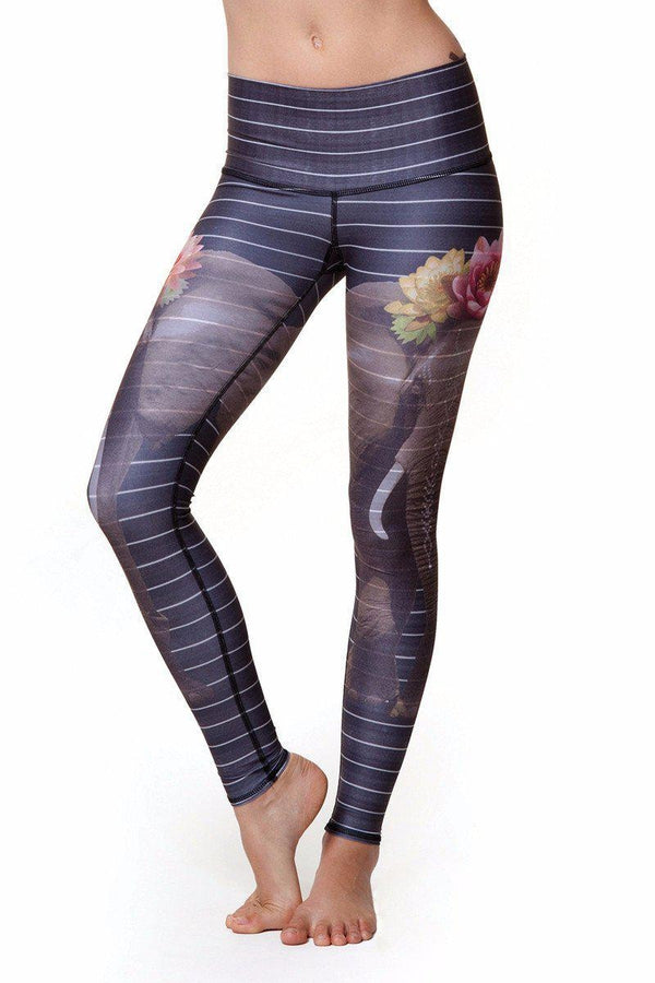 TEEKI LOVE THE ELEPHANT HOT PANT FRONT IMAGE - Sea Yogi