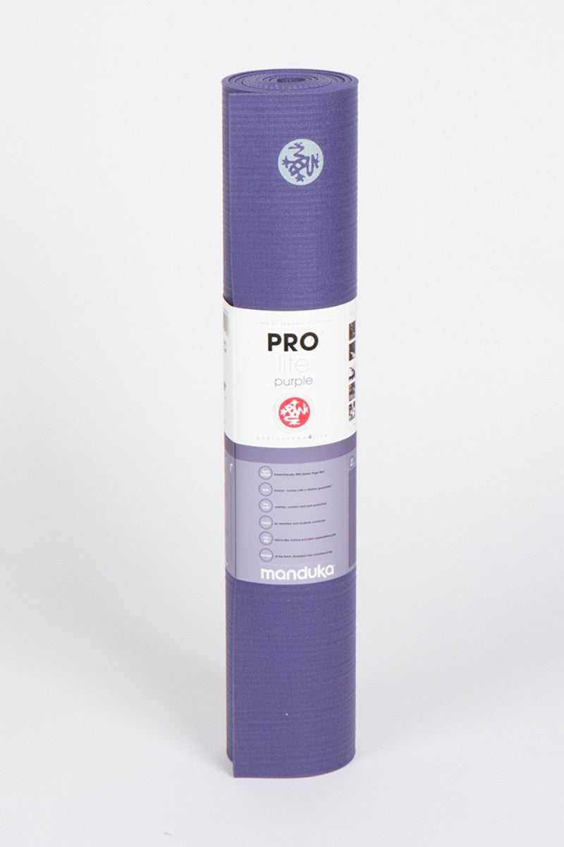 MANDUKA PROLITE YOGA MAT IN PURPLE AND FRONT FACING IMAGE
