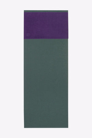 MANDUKA eQUA HAND YOGA TOWEL IN MAGIC STYLE AND SPREAD OUT IMAGE