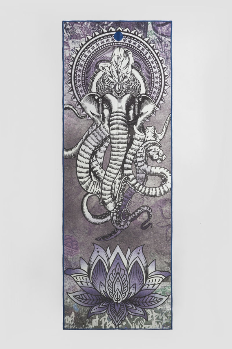 SEA YOGI // Yogitoes skidless towel in Enlightened style by Manduka, spread out image